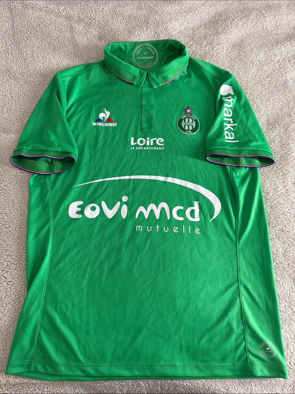 ASSE Saint-Etienne 🇫🇷 2016-17 Ligue 1 Le Coq Sportif Home Jersey